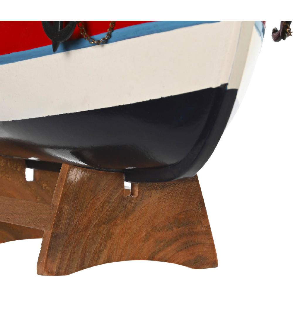 Wadiga Bateau à Voiles Décoratif Pêcheur 40x13.5x35cm