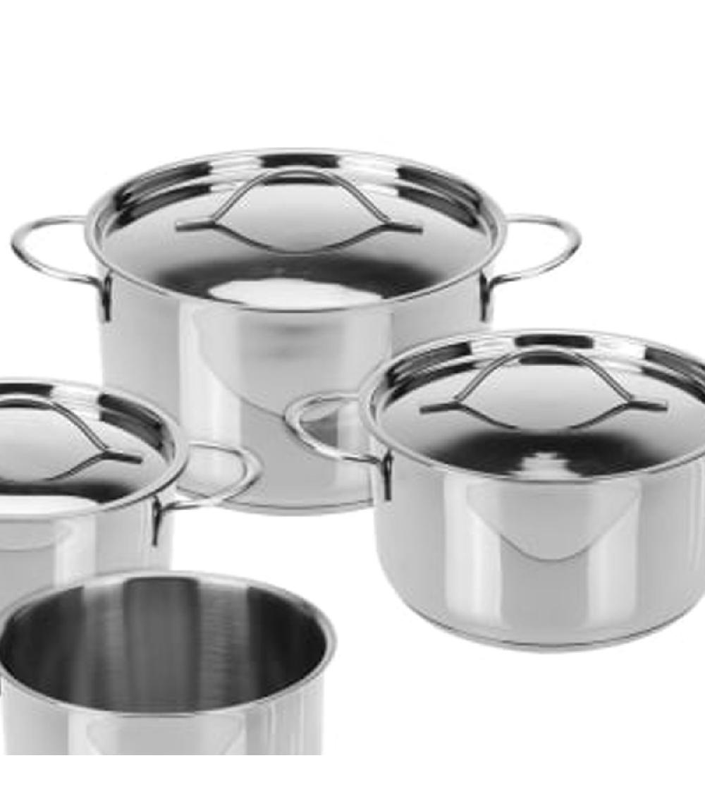 Wadiga Batterie De Cuisine En Acier Inoxydable Tous Feux 7 Pièces