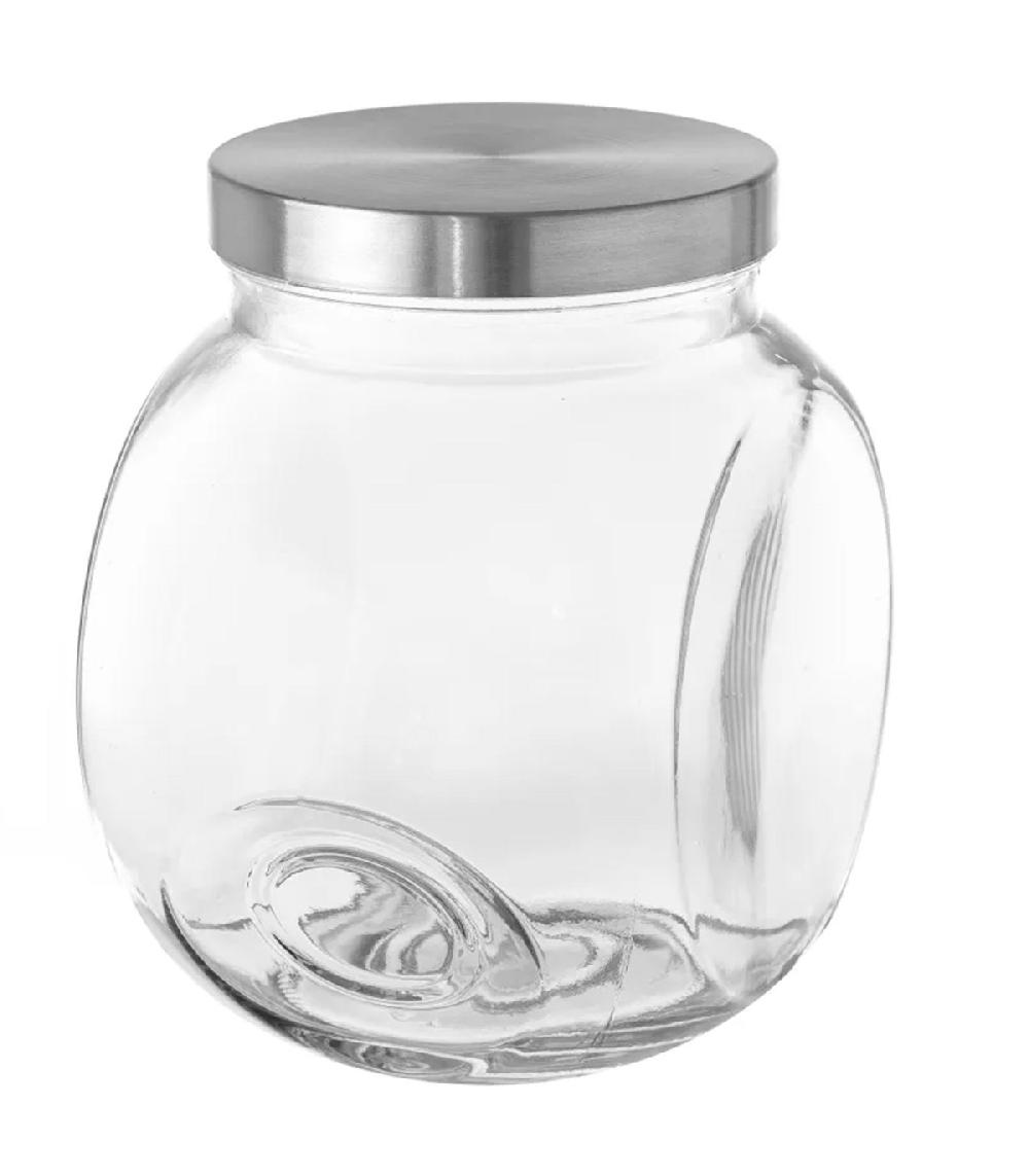 wadiga Bocal cuisine en verre avec bouchon en inox 300cl