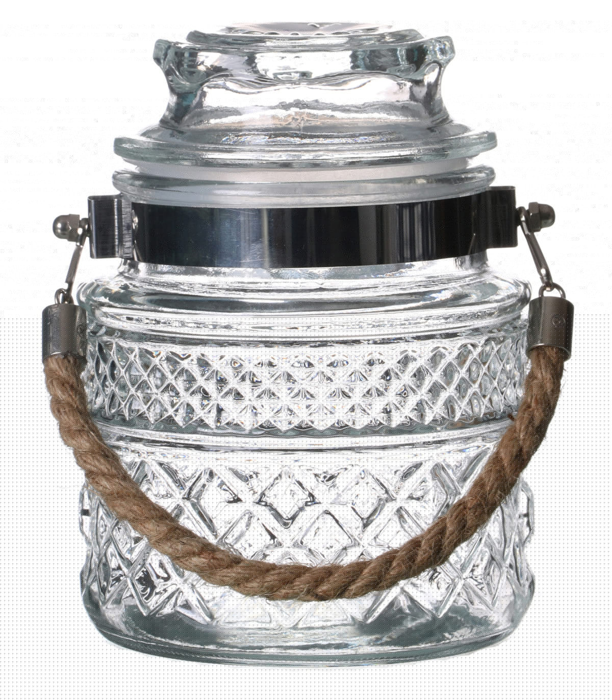 wadiga Bocal Cuisine Hermétique en Verre avec Anse en Jute - 1000ml