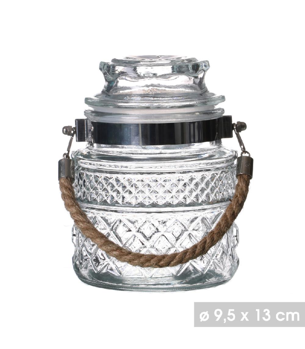 Wadiga Bocal Cuisine Hermétique En Verre Avec Anse En Jute - 550ml