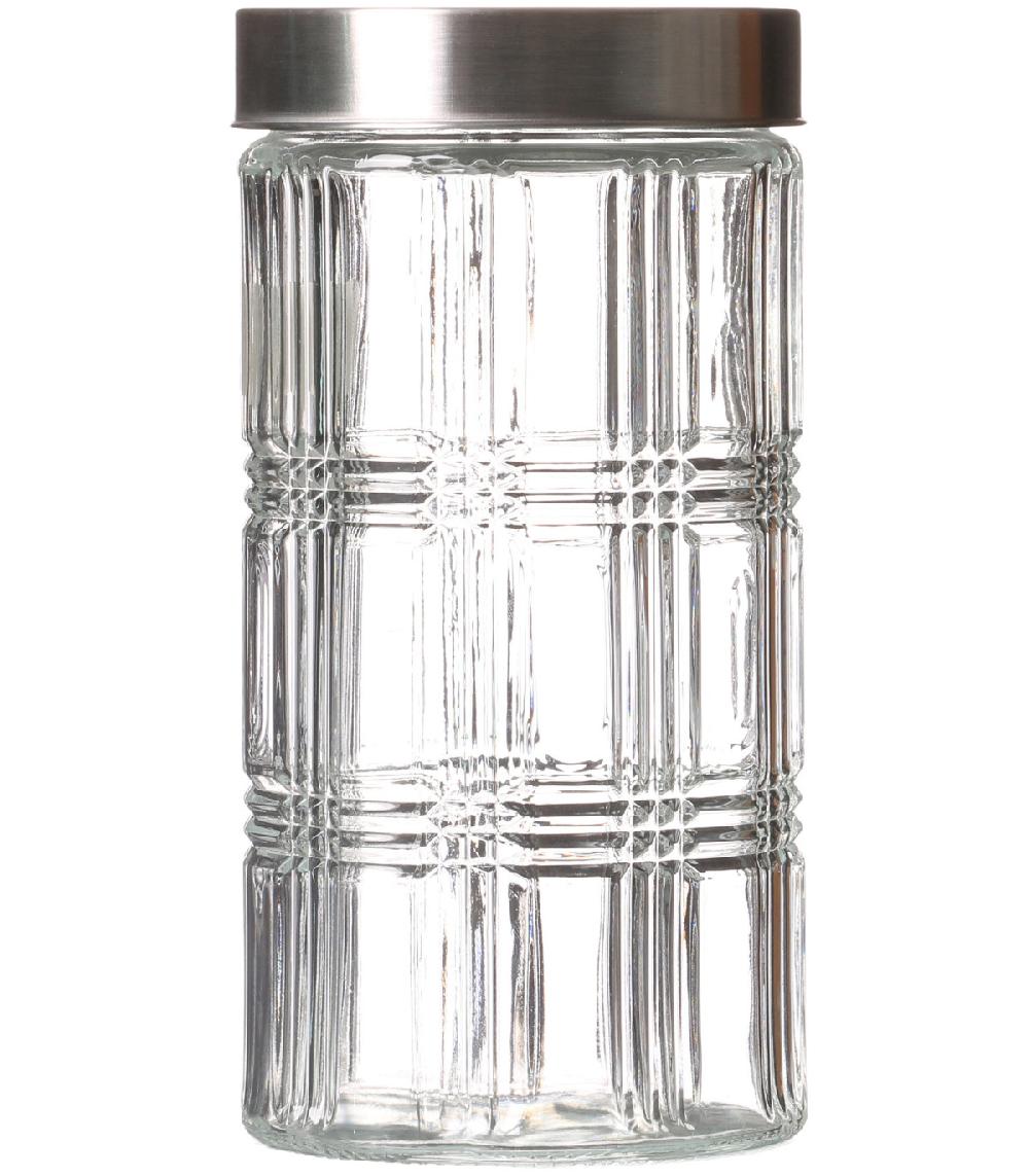 wadiga Bocal Cuisine Hermétique en Verre avec Couvercle Inox - 1700ml