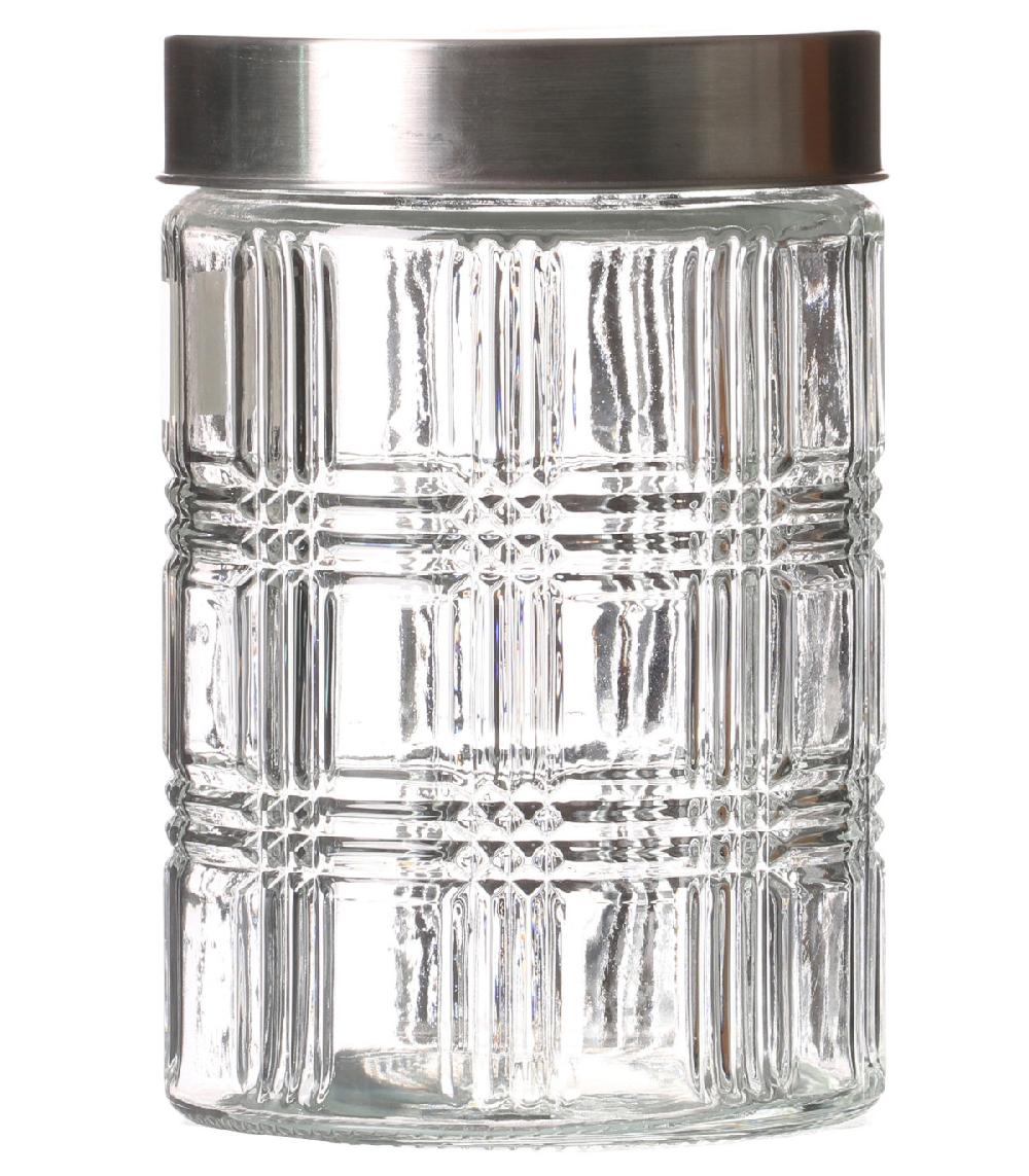 wadiga Bocal Cuisine Hermétique en Verre avec Couvercle Inox - 1200ml