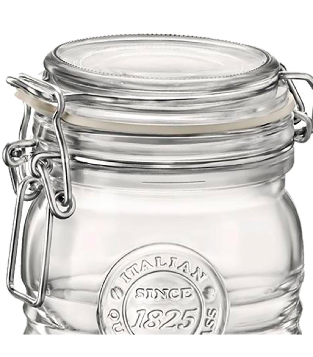 Wadiga Bocal Cuisine Hermétique En Verre Couvercle Clip 500ML