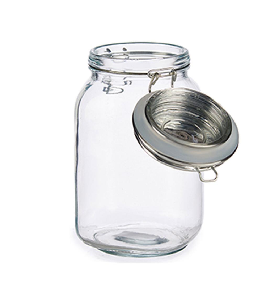 Wadiga Bocal Cuisine Hermétique En Verre Couvercle Clip Métal Chromé - 1.5L