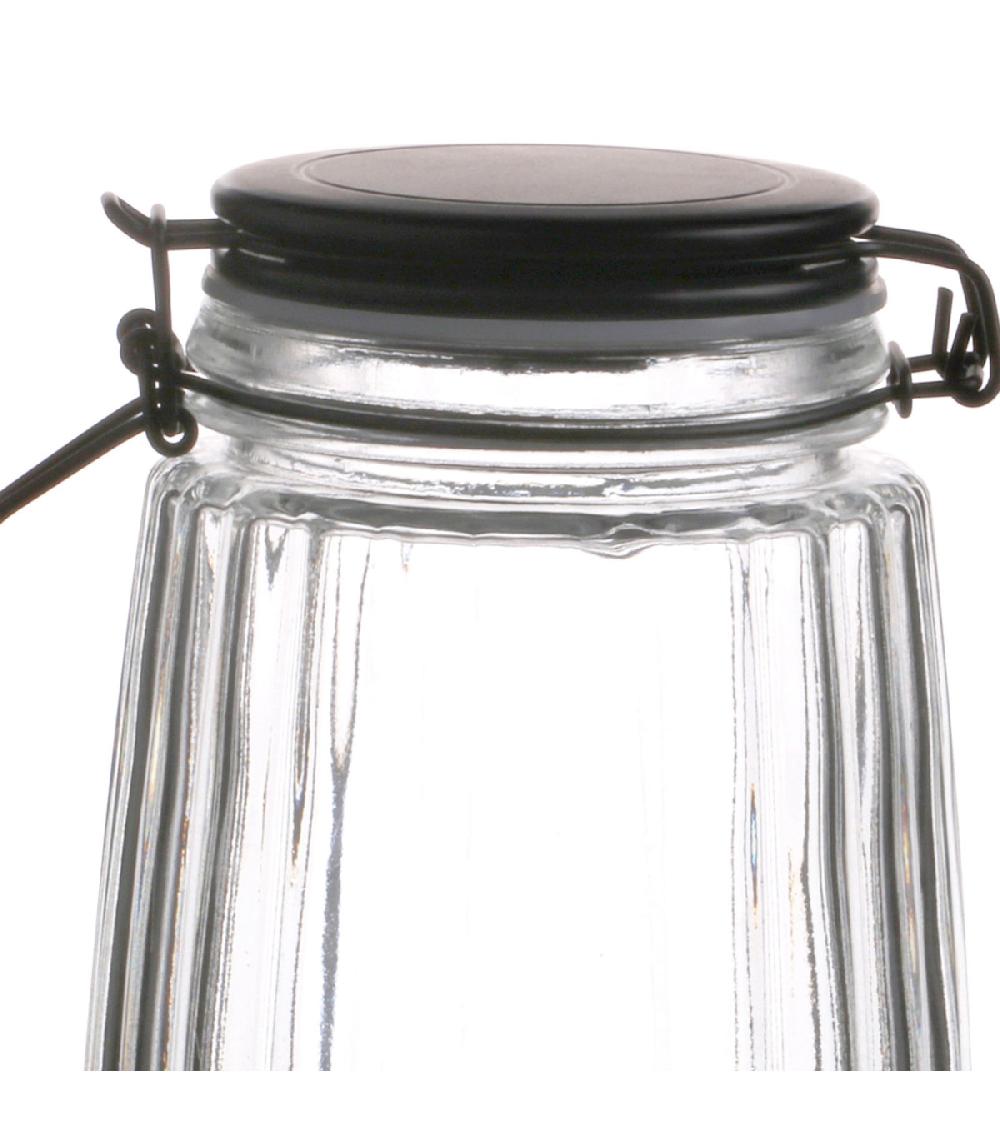 Wadiga Bocal Cuisine Hermétique En Verre Couvercle Clip Noir 1.8L