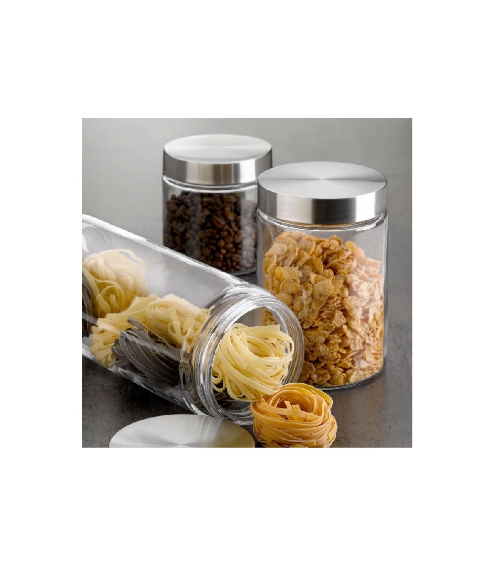 Wadiga Bocal Hermétique Rond En Verre Et Inox 18/10 - 2.1L