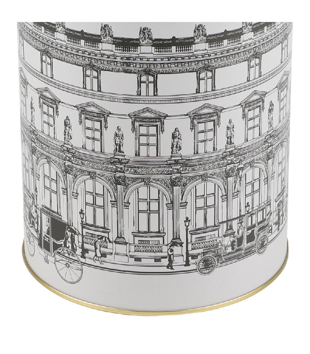 Wadiga Boîte à Ail En Métal Noir Blanc Et Doré 14x14x18cm