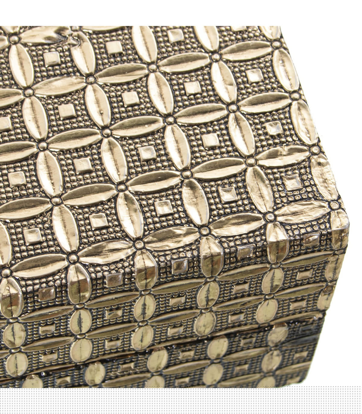 Wadiga Boîte à Bijoux Articulée En Métal Doré 38x20x8cm