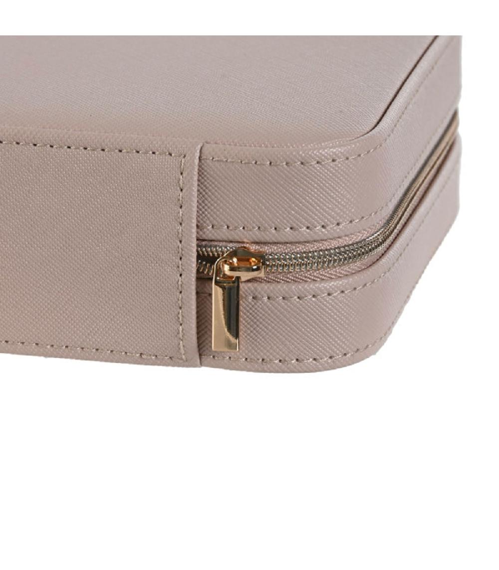 Wadiga Boîte à Bijoux De Voyage Rose Pâle 13x14x5cm