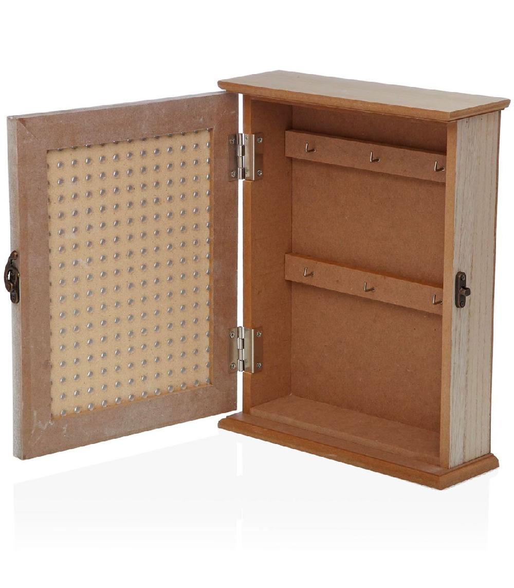 Wadiga Boîte à Clés Murale Effet Cannage 21.5x7x27cm