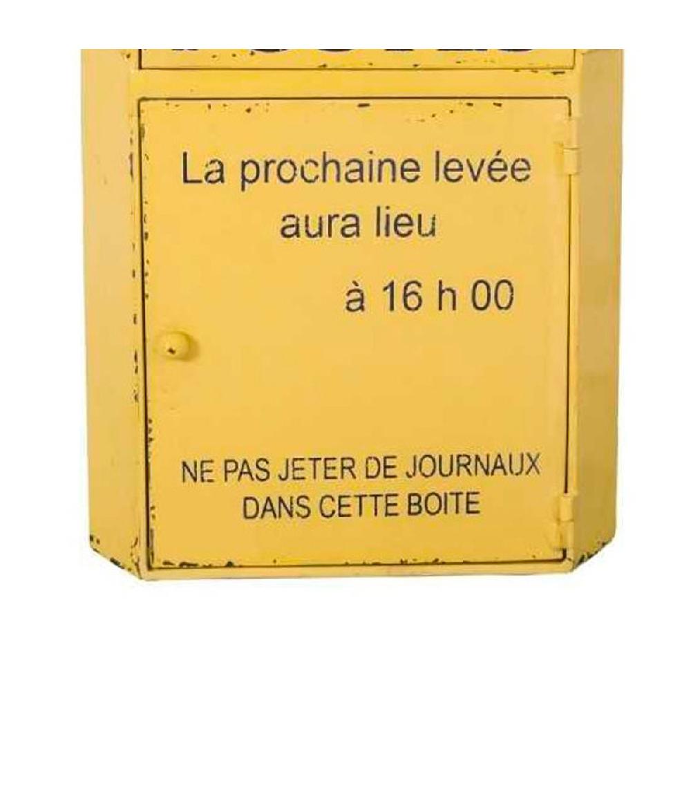 Wadiga Boîte à Clés Murale En Métal Jaune Postes 35.5x28x14cm