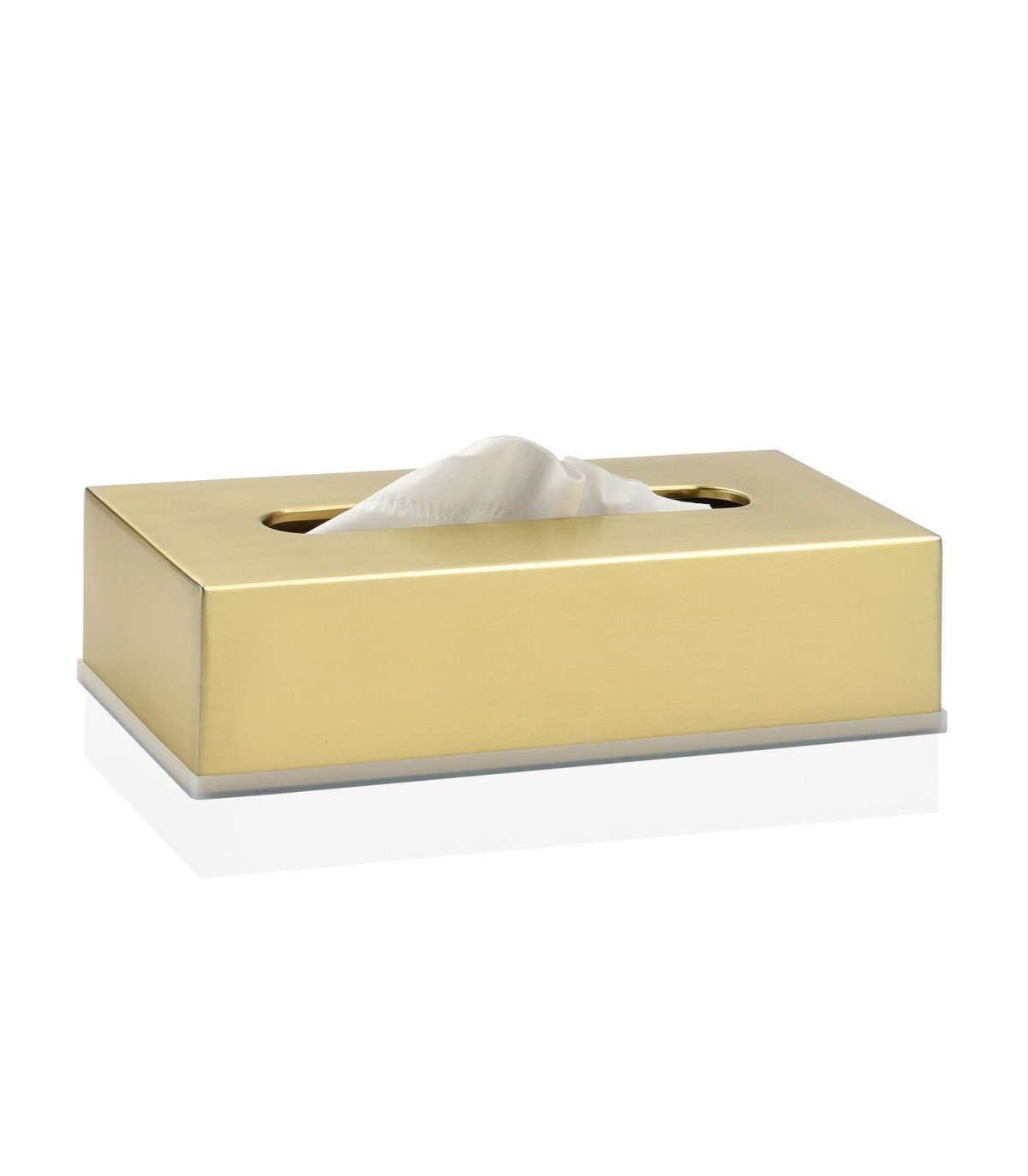 Wadiga Boîte à Mouchoirs Rectangulaire En Acier Inoxydable Doré