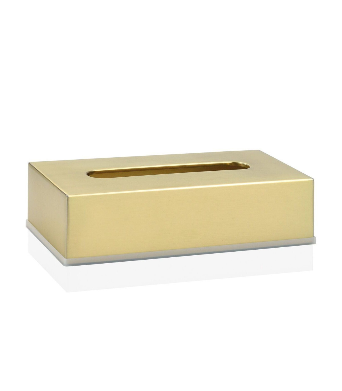 wadiga Boîte à Mouchoirs Rectangulaire en Acier Inoxydable Doré