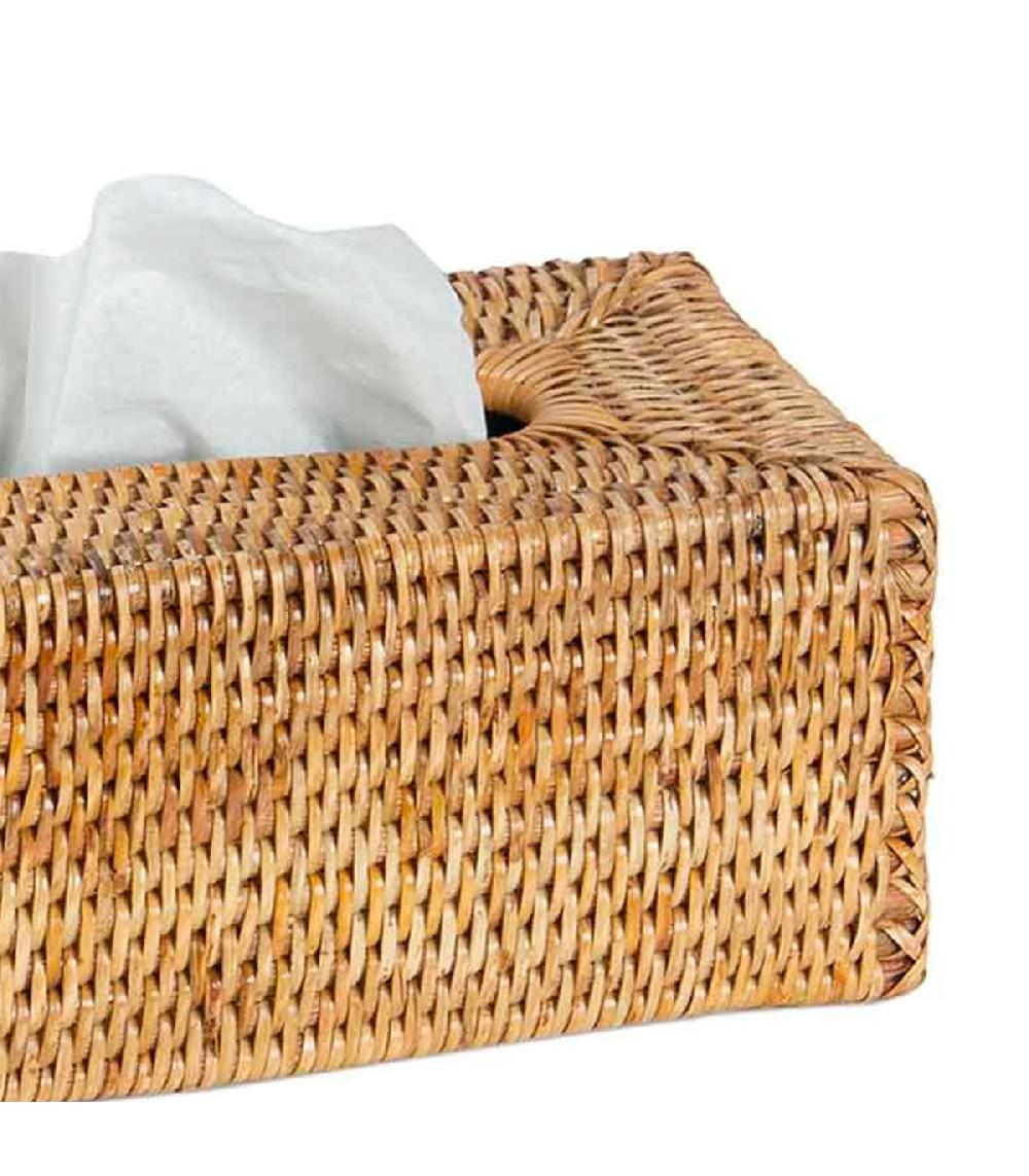 Wadiga Boîte à Mouchoirs Rectangulaire En Rotin Tressé