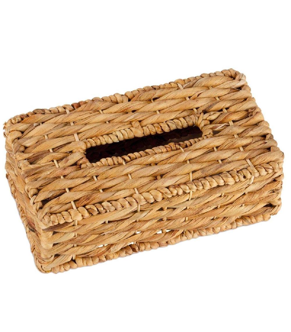 Wadiga Boîte à Mouchoirs Rectangulaire Jacinthe D'eau Tressée