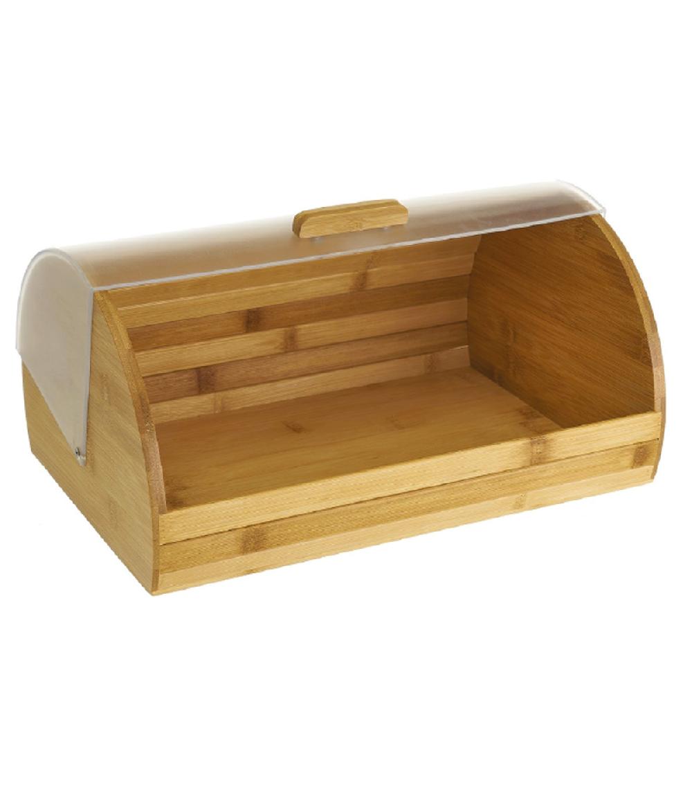 Wadiga Boîte à Pain Bambou Et Plastique 38.5x25x18.5cm