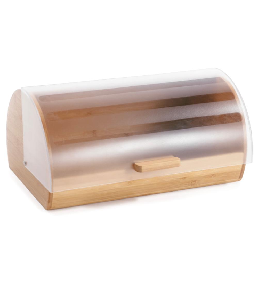 wadiga Boîte à pain bambou et plastique 38.5x25x18.5cm