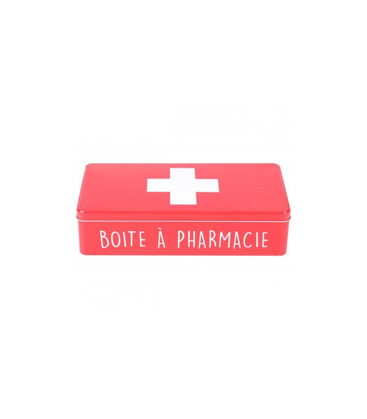 wadiga Boîte à Pharmacie en Métal Rouge et Croix Blanche