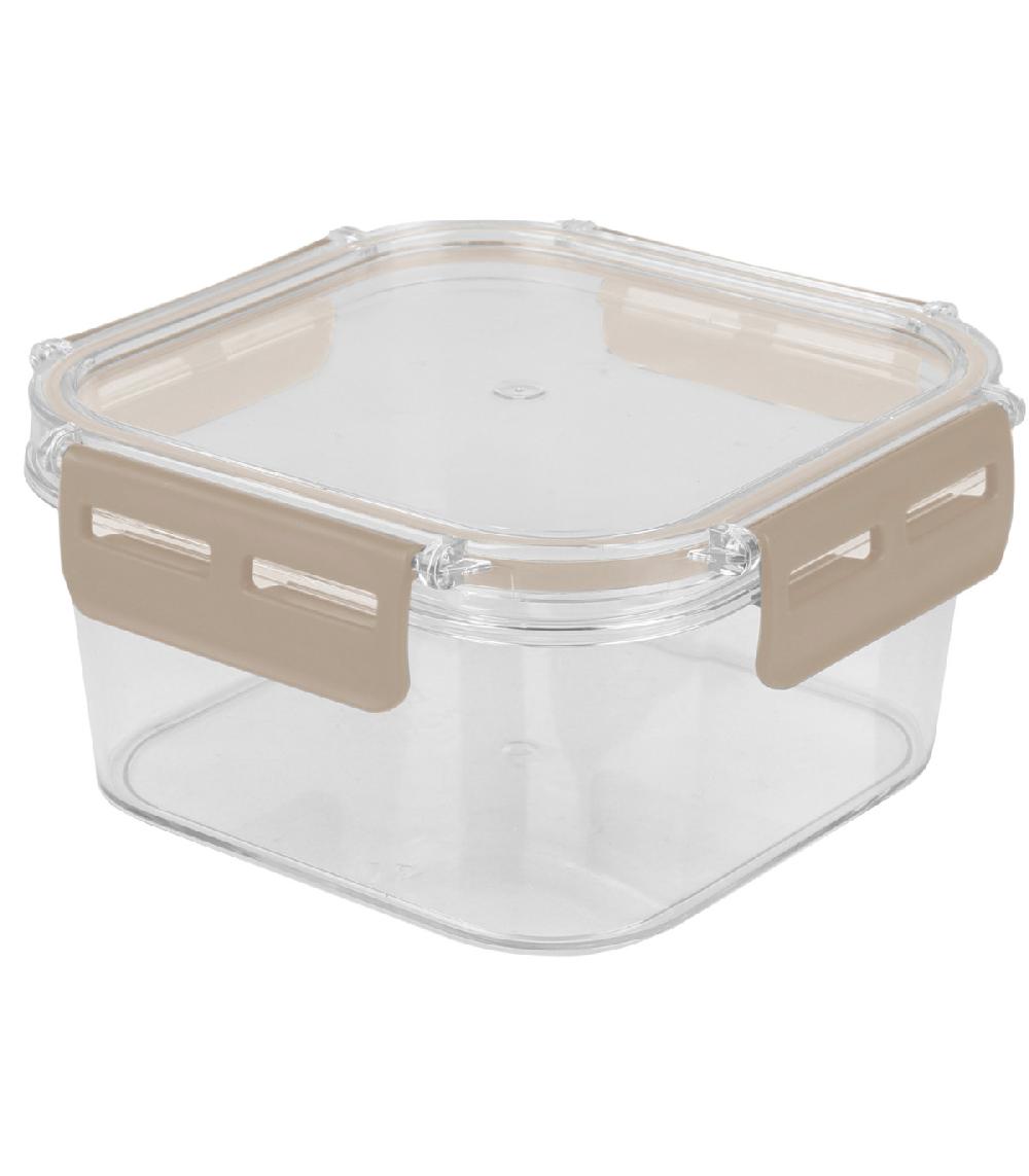 wadiga Boîte carrée en plastique avec couvercle hermétique gris 900ml