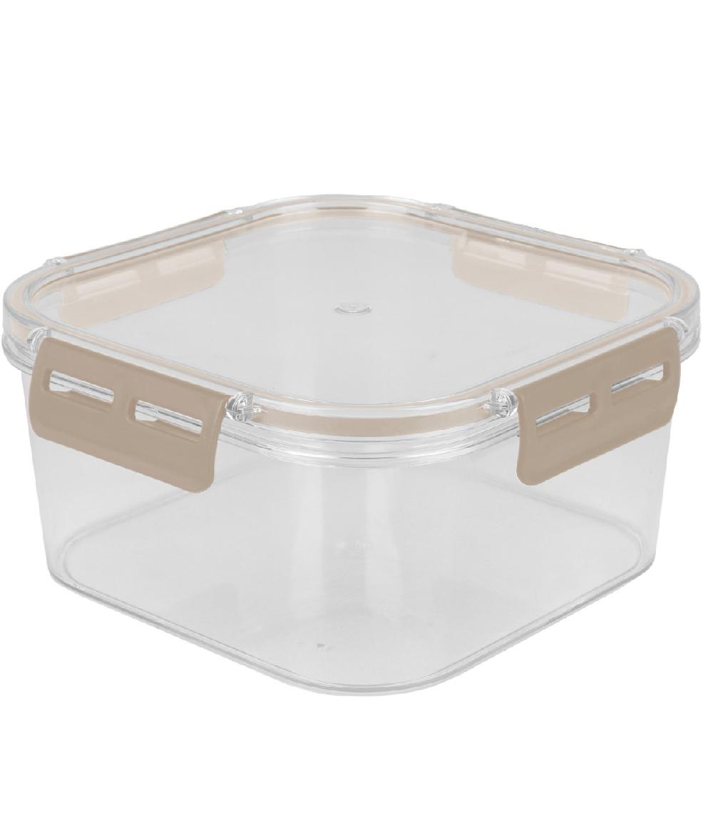 wadiga Boîte carrée en plastique avec couvercle hermétique gris 1800ml