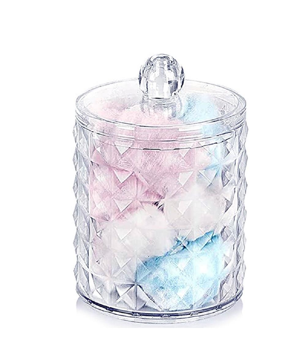 Wadiga Boîte Cotons En Acrylique Transparent 7x7x8cm