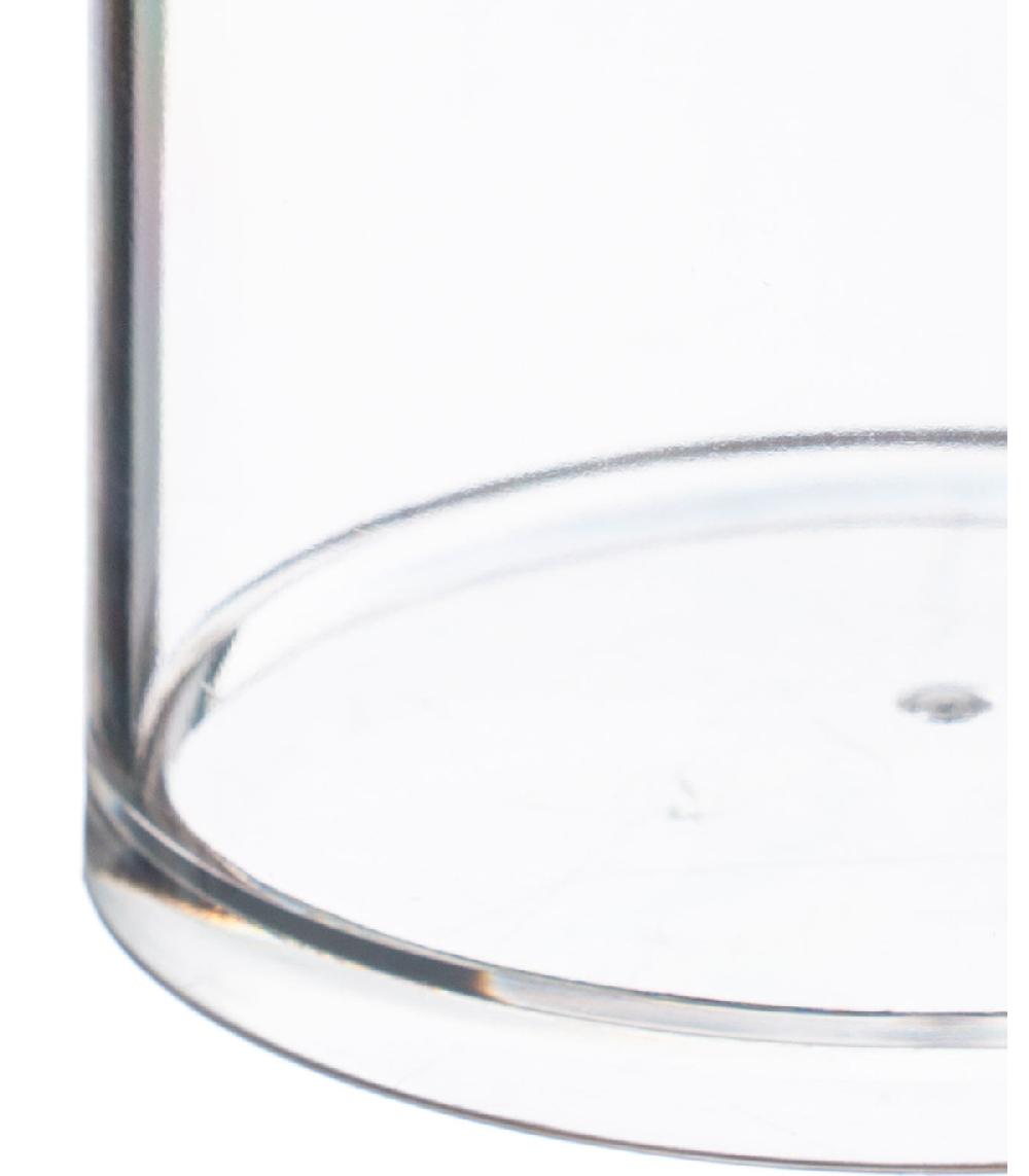 Wadiga Boîte Cotons Transparent Et Bambou - 9.7x9.7x9.6cm