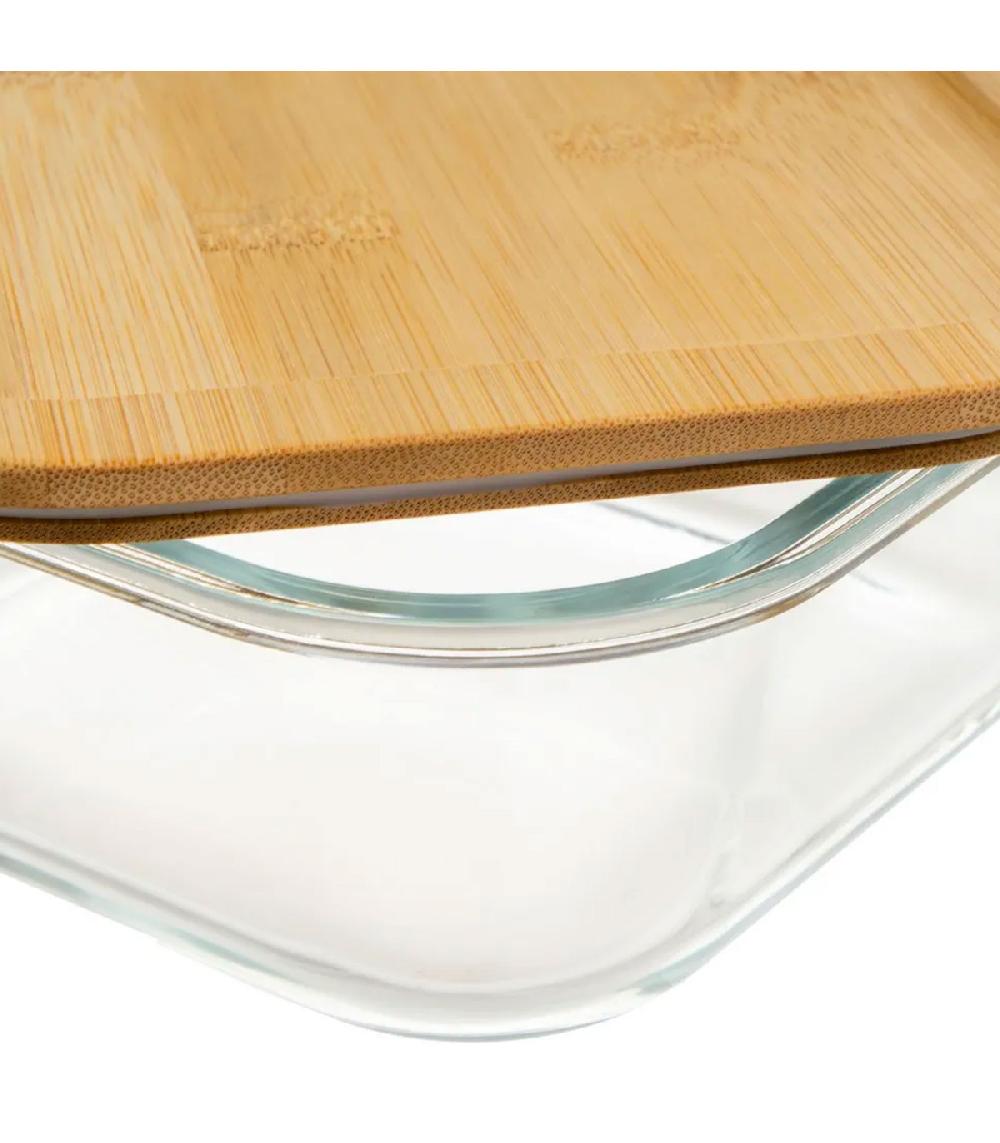 Wadiga Boîte De Conservation En Verre Et Bambou 1200ml