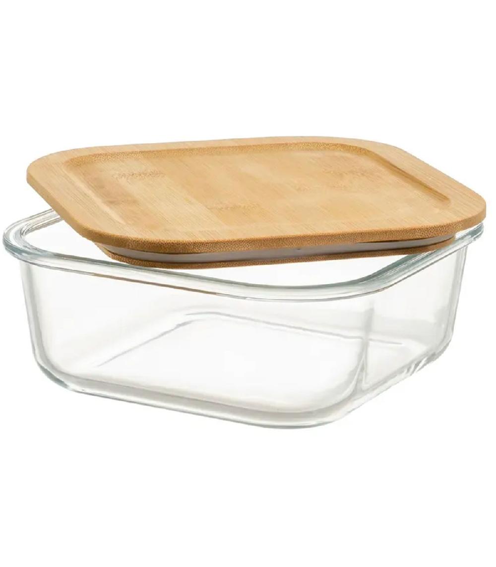 Wadiga Boîte De Conservation En Verre Et Bambou 1200ml