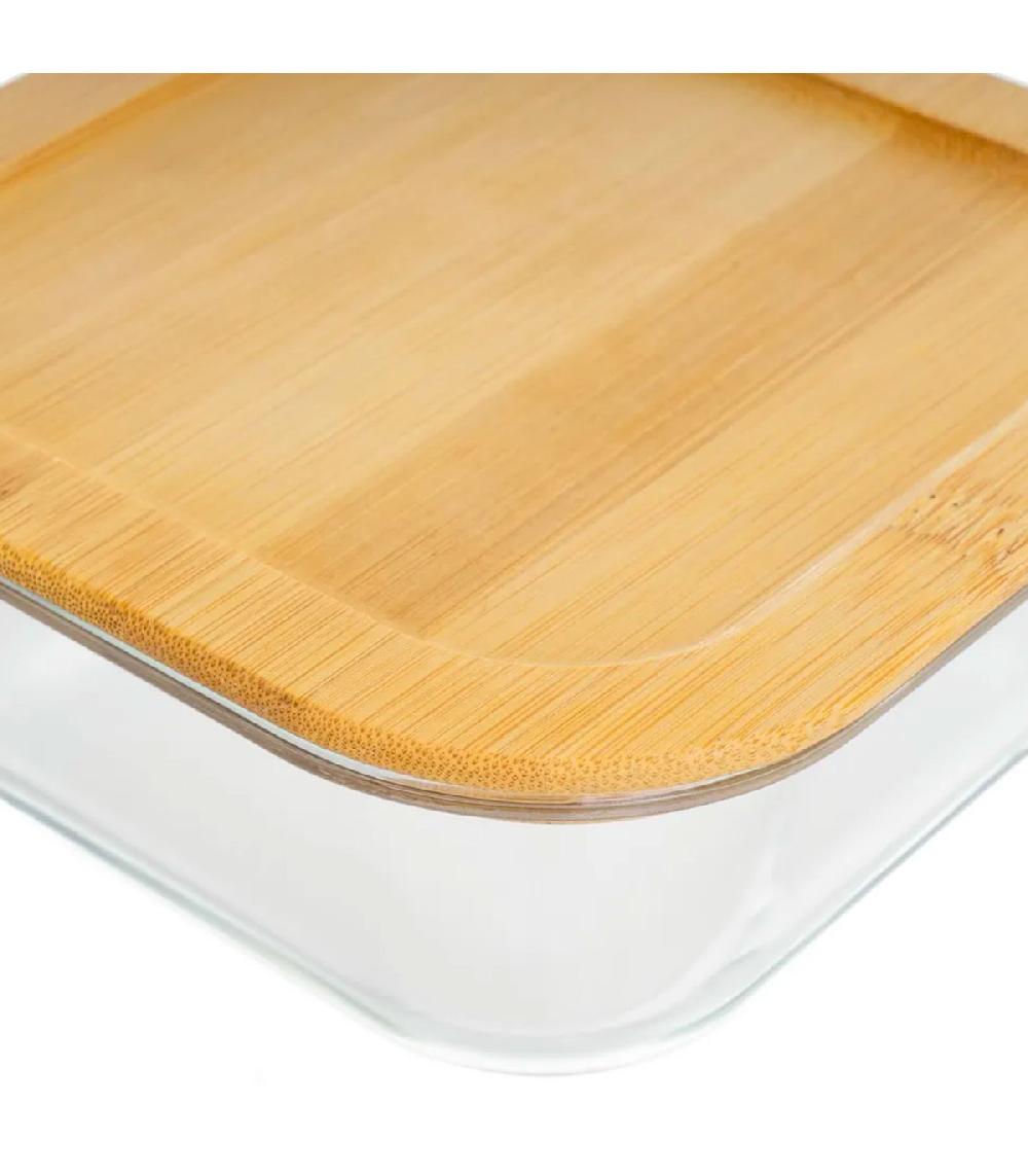 Wadiga Boîte De Conservation En Verre Et Bambou 800ml