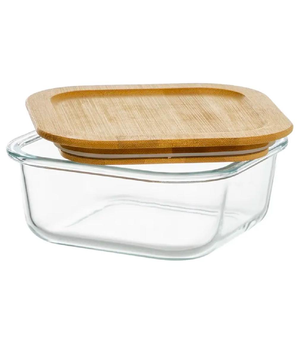 Wadiga Boîte De Conservation En Verre Et Bambou 800ml