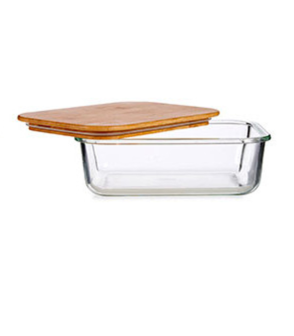 Wadiga Boîte De Conservation Rectangulaire En Verre Avec Couvercle Hermétique En Bambou - 1.5L