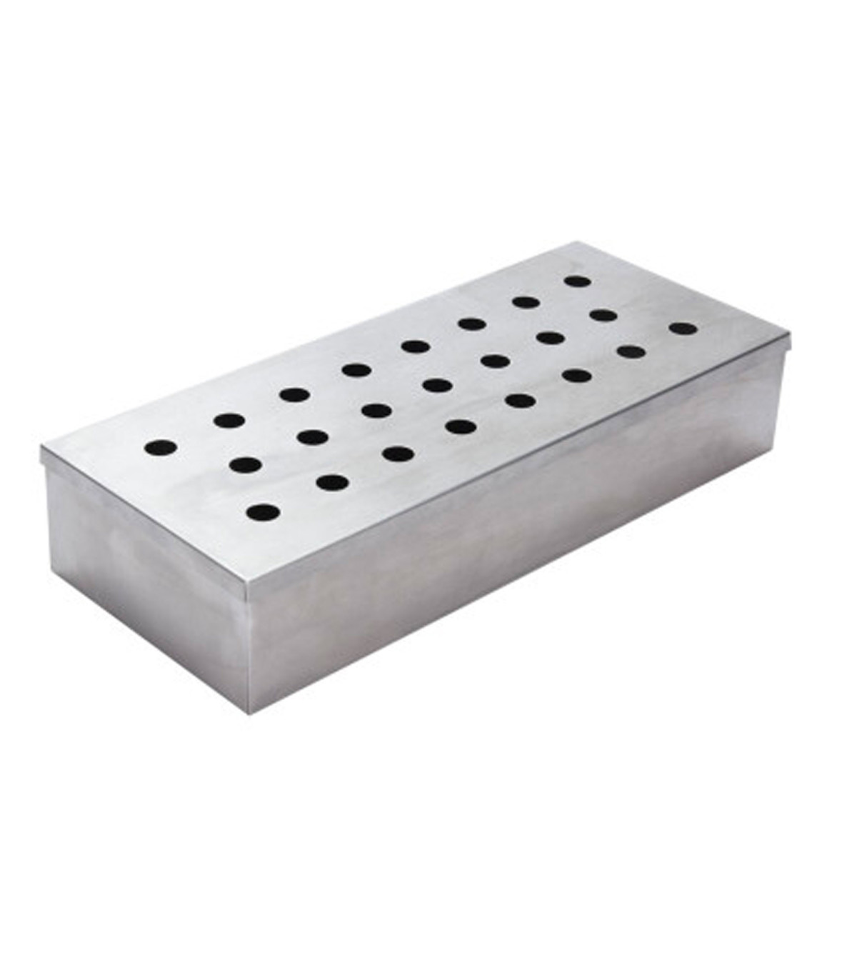 wadiga Boîte de fumage pour barbecue en acier inoxydable 24x10x4.5cm