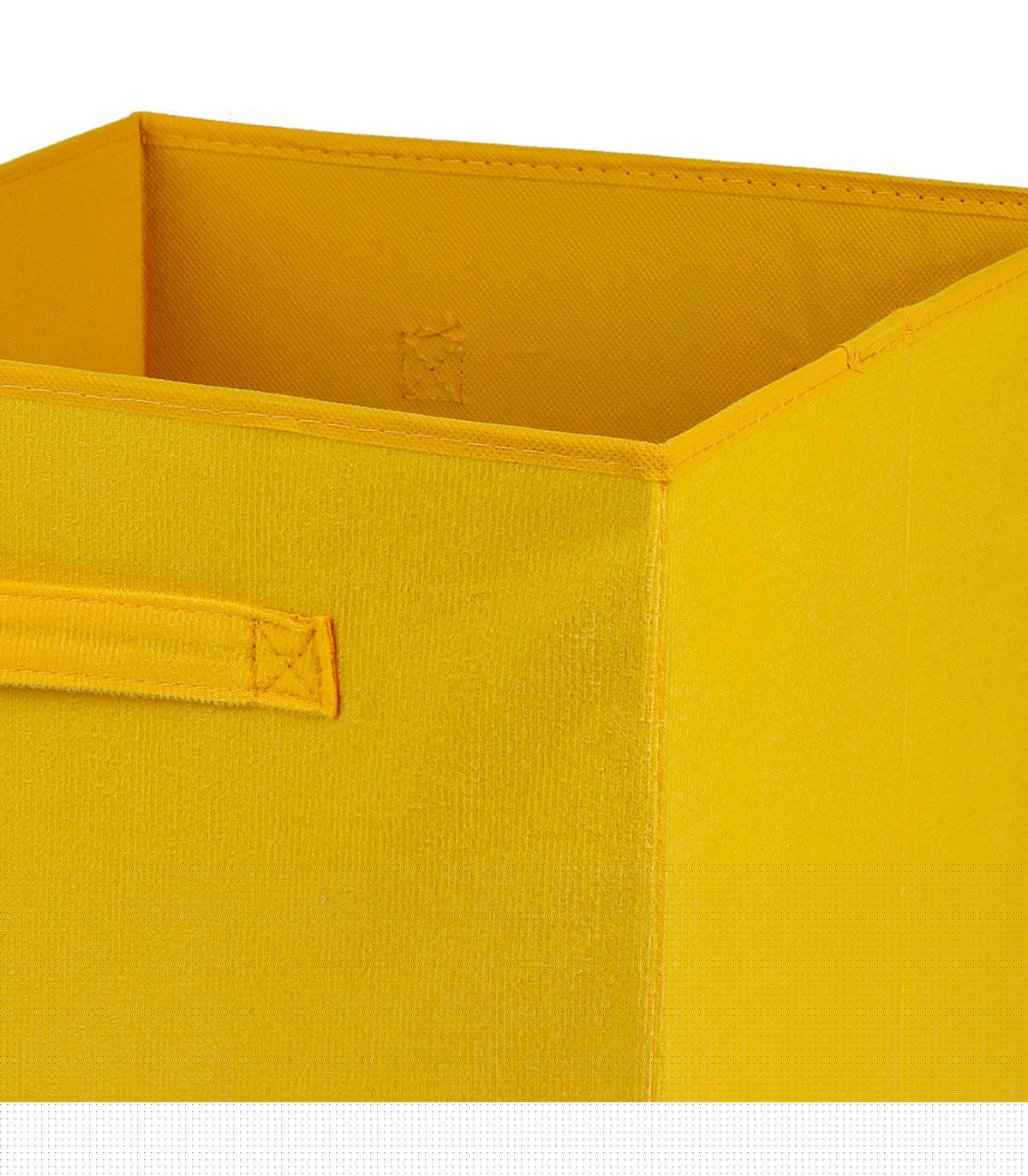 Wadiga Boîte De Rangement Cube En Velours Côtelé Jaune 31x31x31cm