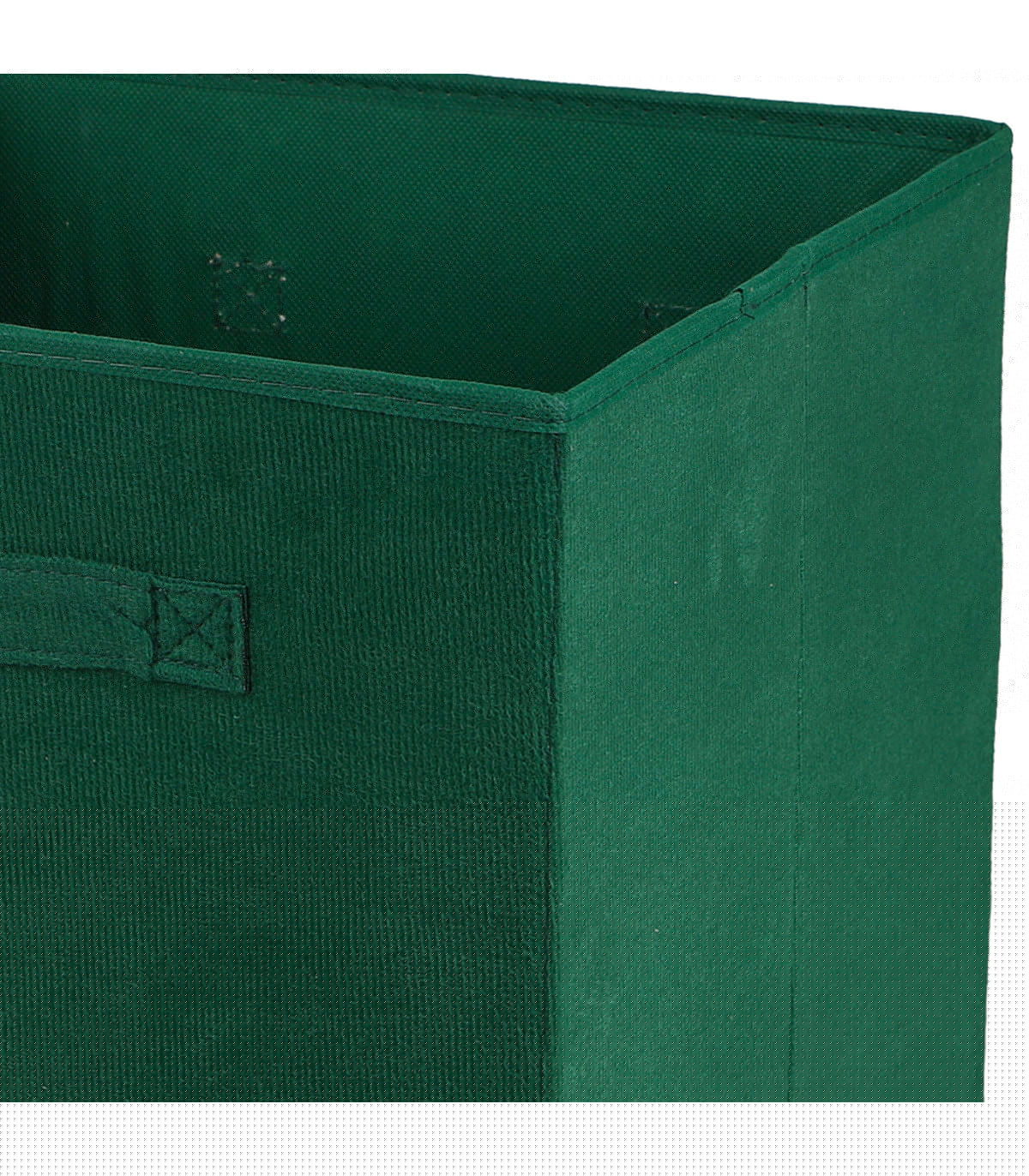 Wadiga Boîte De Rangement Cube En Velours Côtelé Vert 31x31x31cm