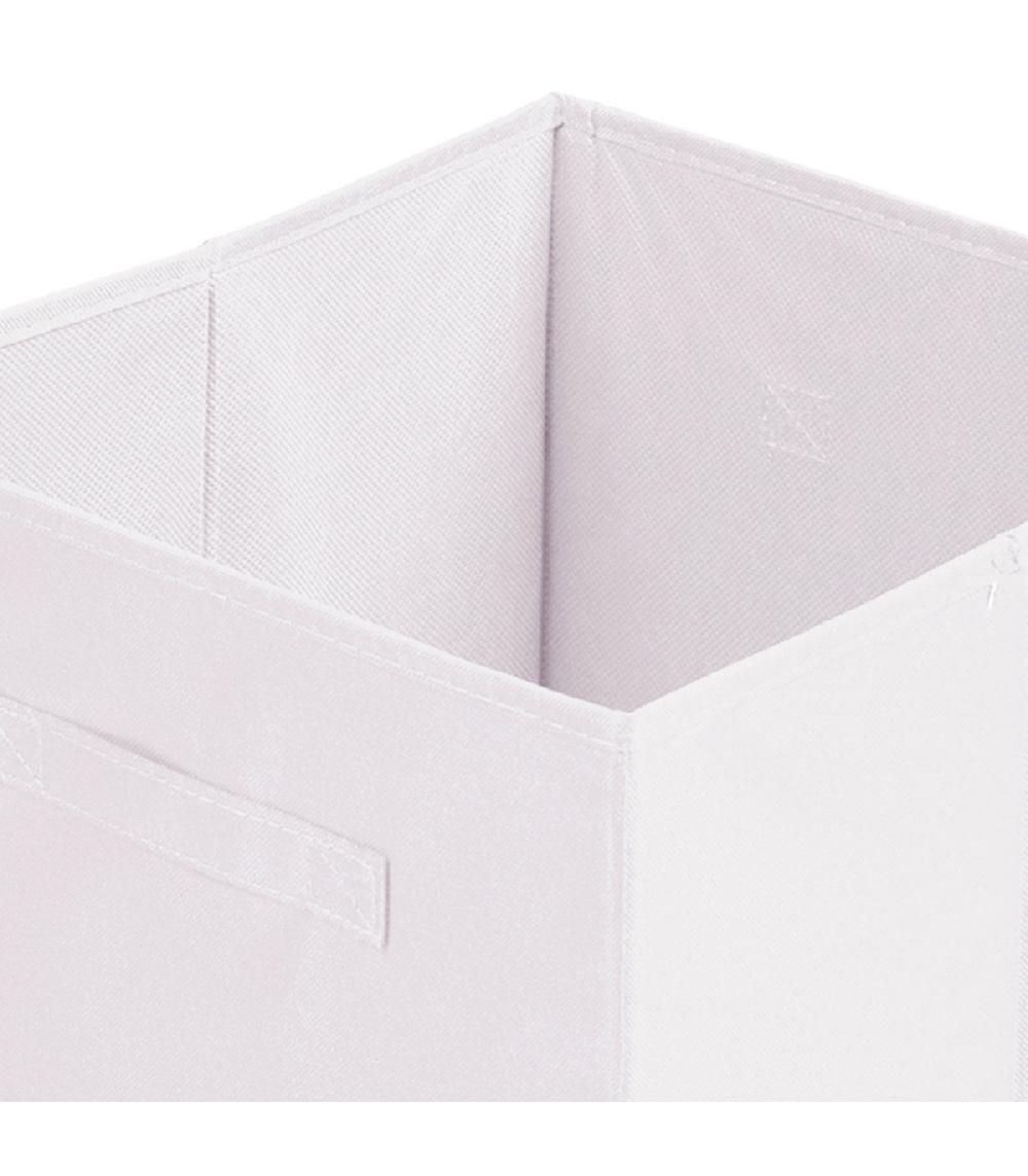 Wadiga Boîte De Rangement Cube Intissé Blanc - 31x31x31cm