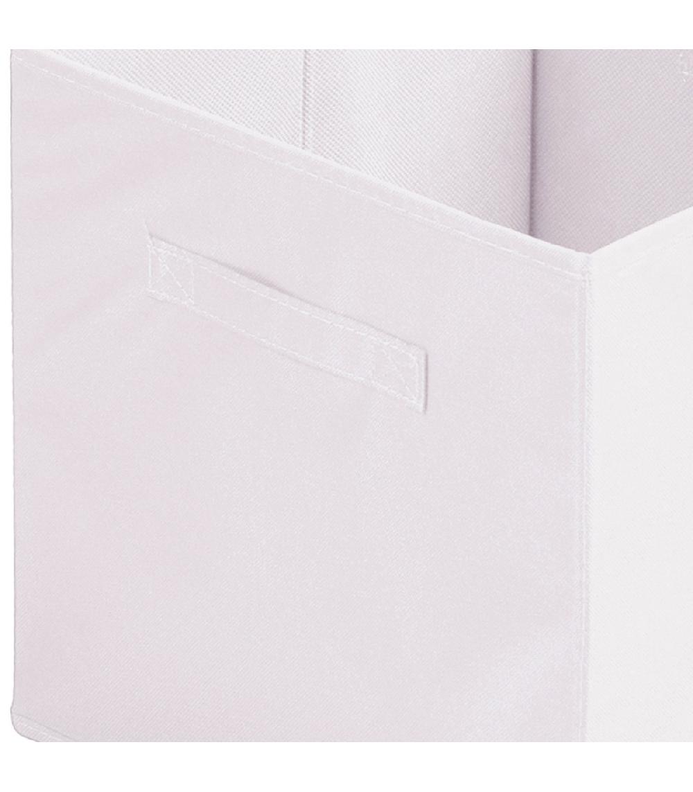 Wadiga Boîte De Rangement Cube Intissé Blanc - 31x31x31cm