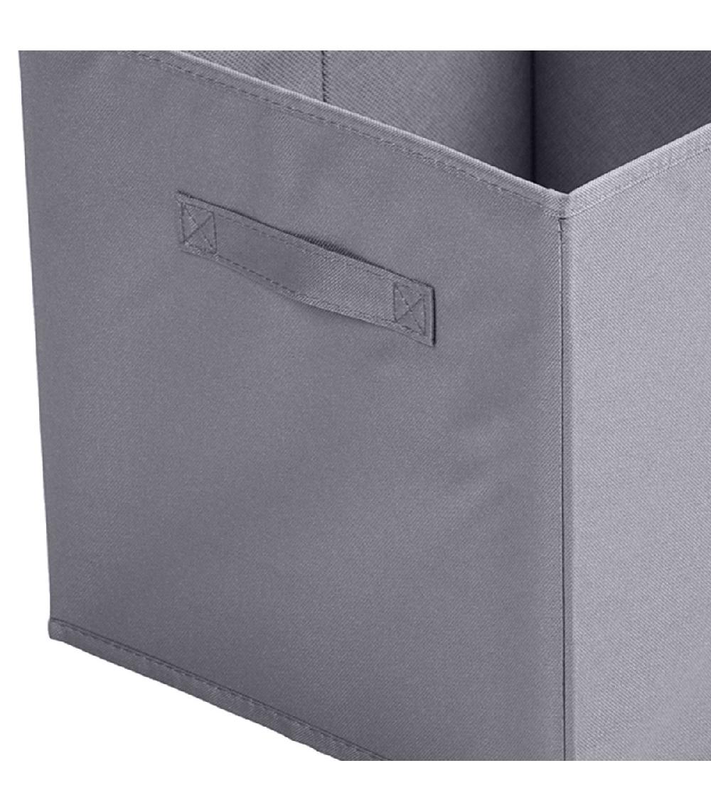 Wadiga Boîte De Rangement Cube Intissé Gris Clair - 31x31x31cm