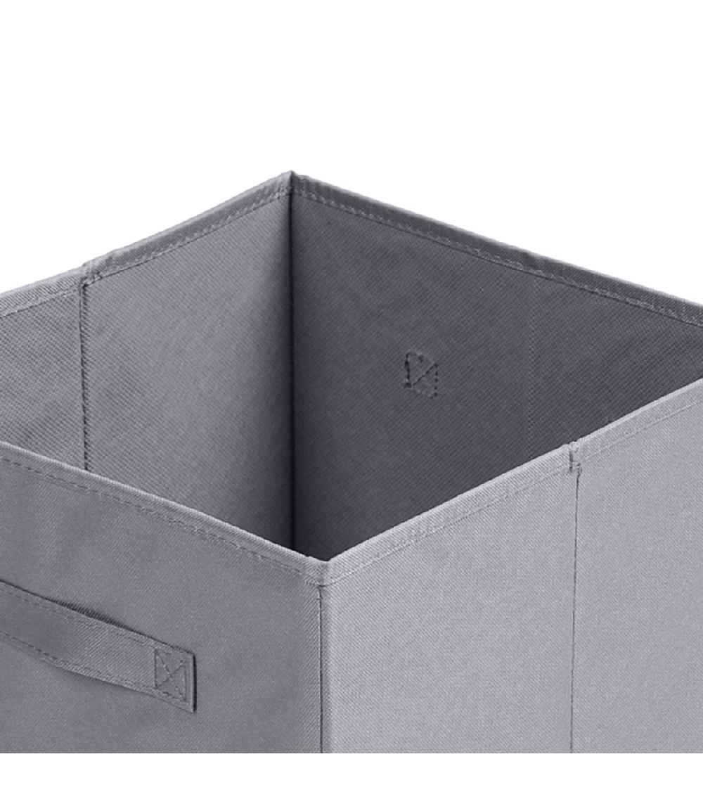 Wadiga Boîte De Rangement Cube Intissé Gris Clair - 31x31x31cm