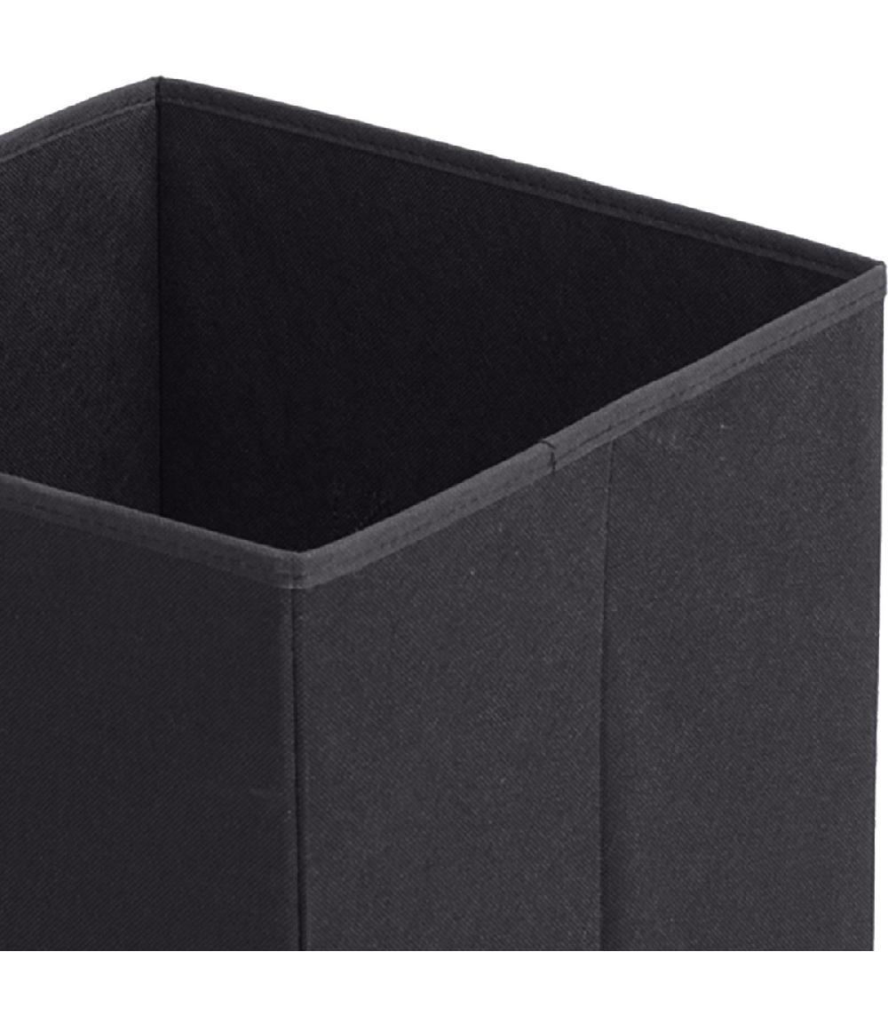 Wadiga Boîte De Rangement Cube Intissé Noir - 31x31x31cm