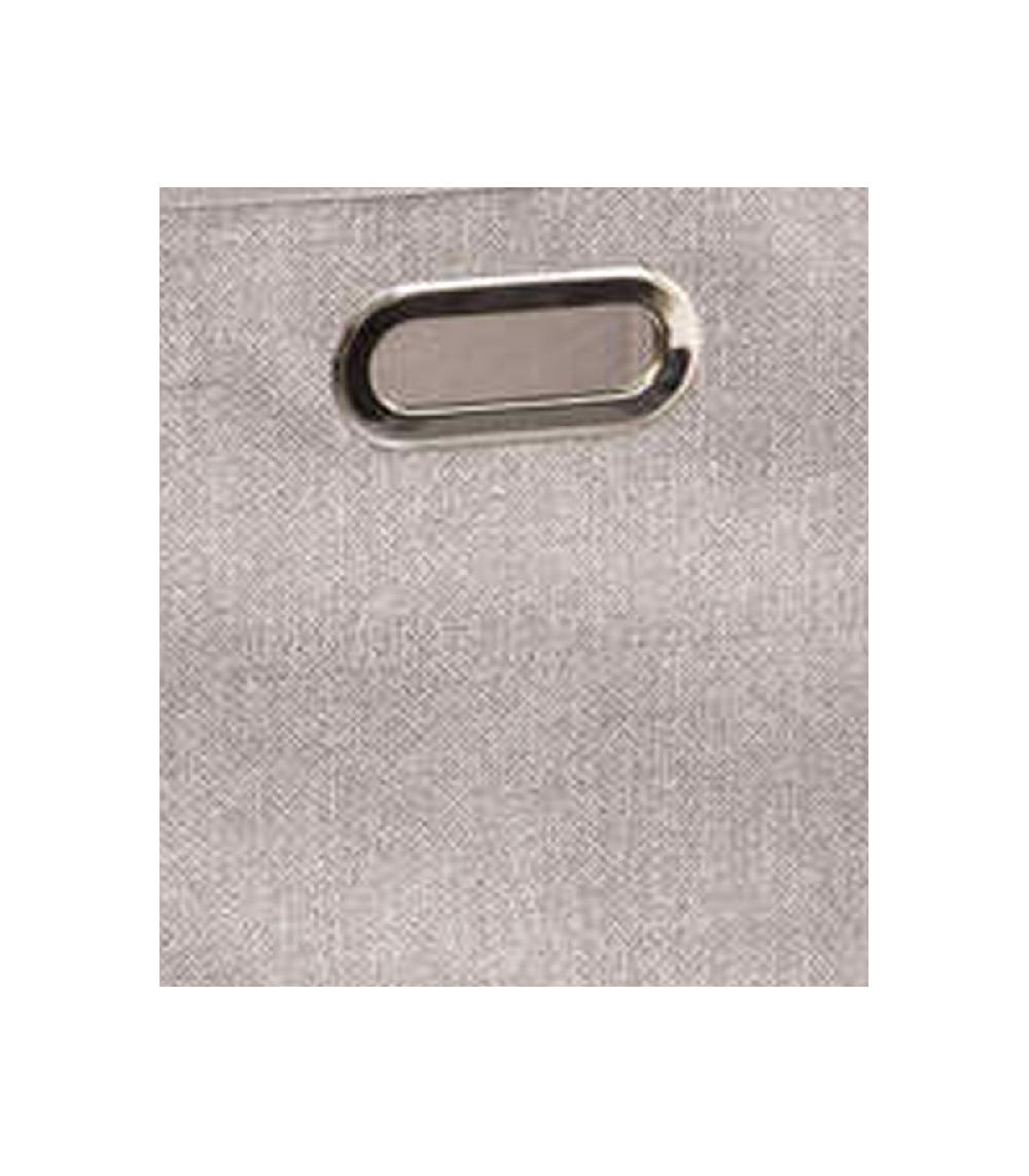 Wadiga Boîte De Rangement En Tissu Beige Chiné - 31x31x31cm