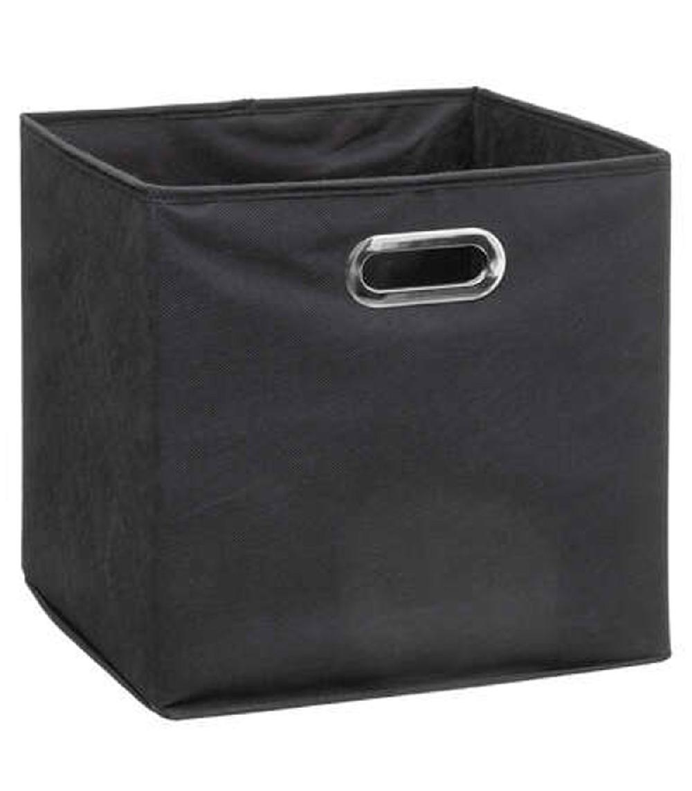 wadiga Boîte de rangement en tissu gris anthracite - 31x31x31cm
