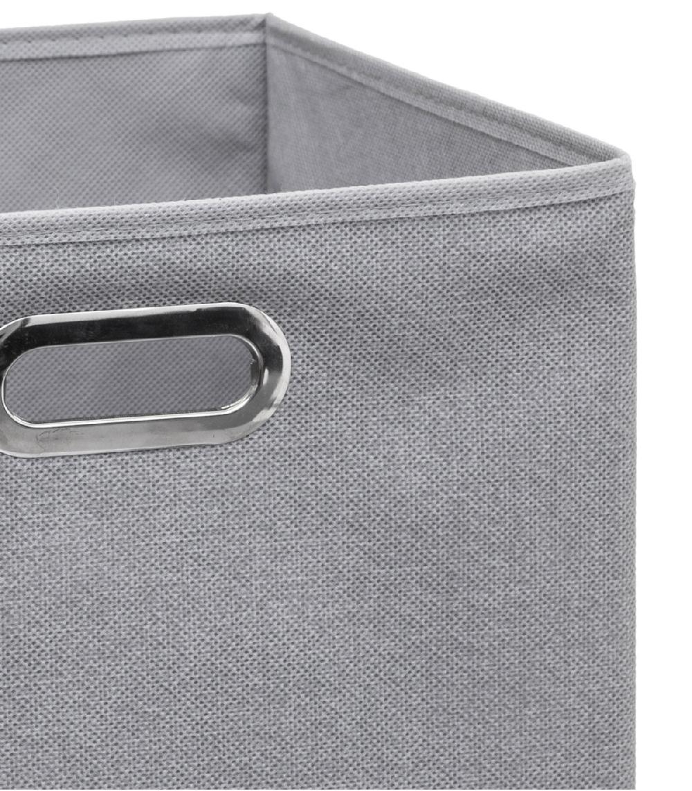 Wadiga Boîte De Rangement En Tissu Gris Clair Chiné - 31x31x31cm