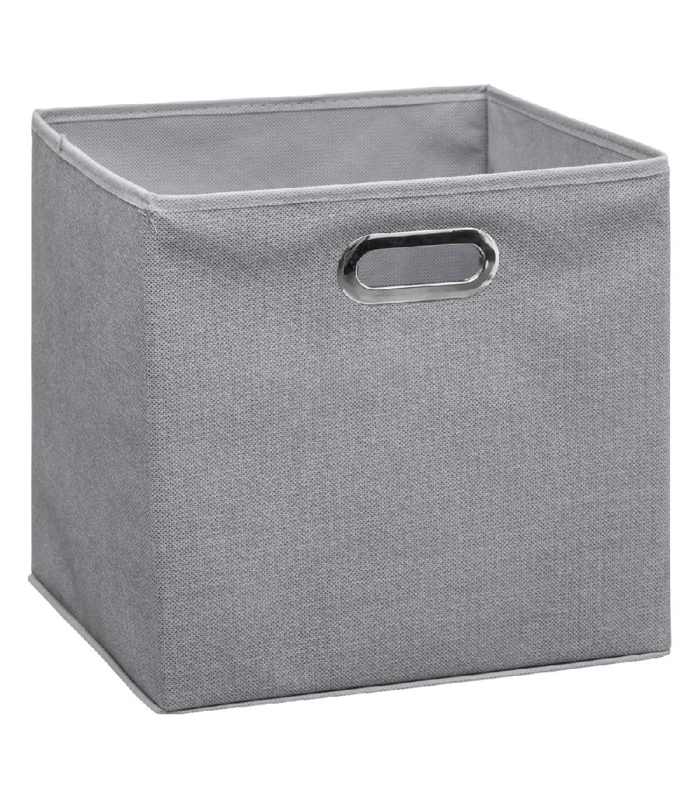 wadiga Boîte de rangement en tissu gris clair chiné - 31x31x31cm
