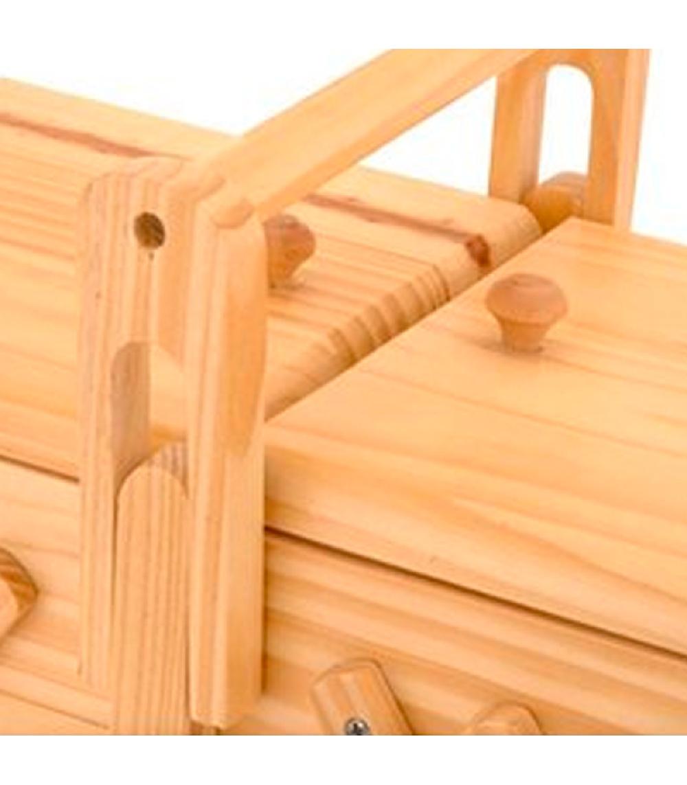Wadiga Boîte Rangement Couture Travailleuse En Bois 19x19x30cm