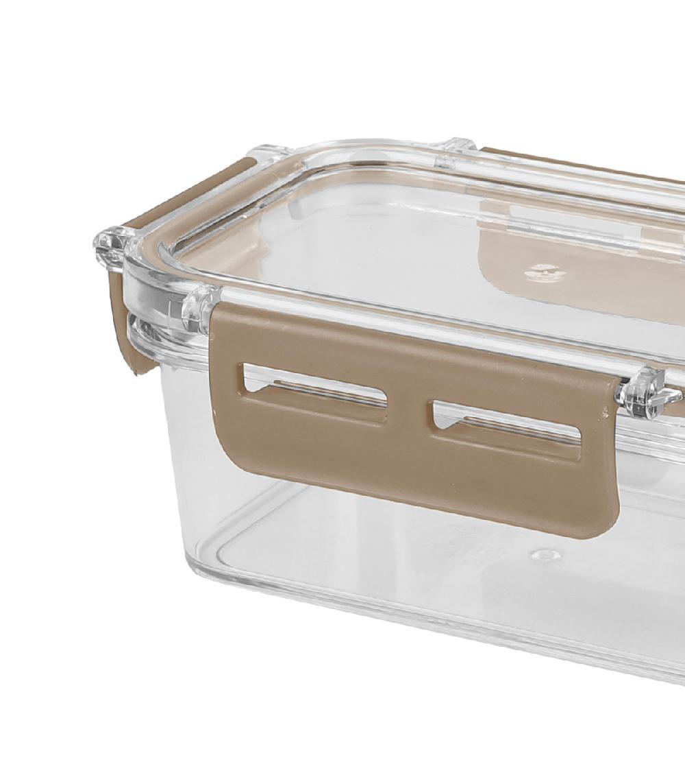 Wadiga Boîte Rectangulaire En Plastique Avec Couvercle Hermétique Gris 800ml