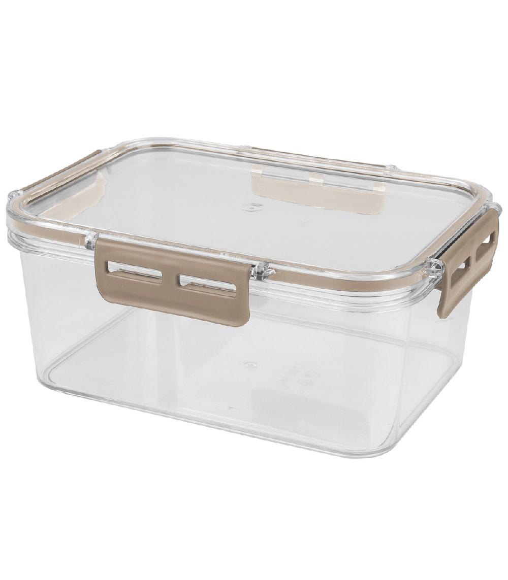 wadiga Boîte rectangulaire en plastique avec couvercle hermétique gris 1700ml