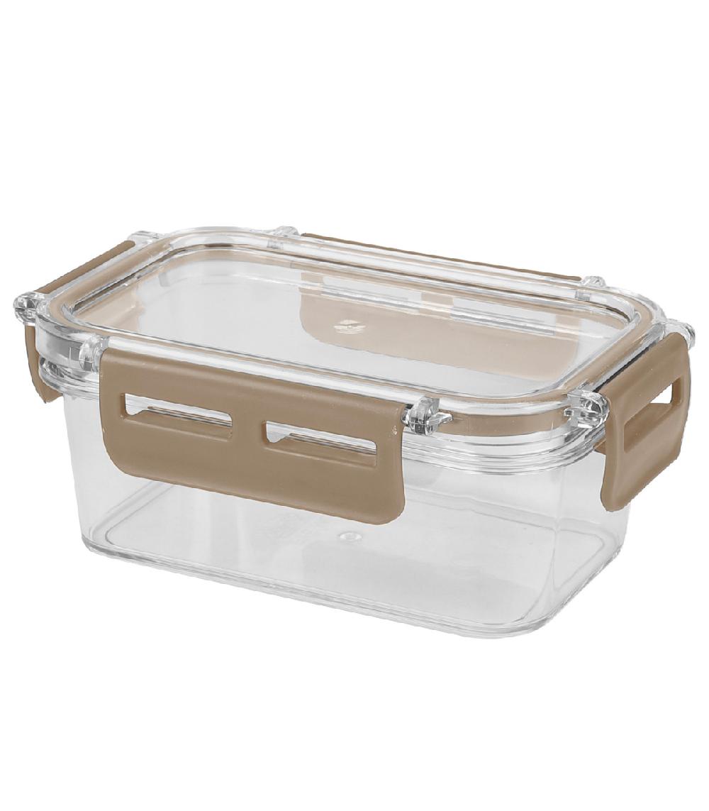 wadiga Boîte rectangulaire en plastique avec couvercle hermétique gris 375ml