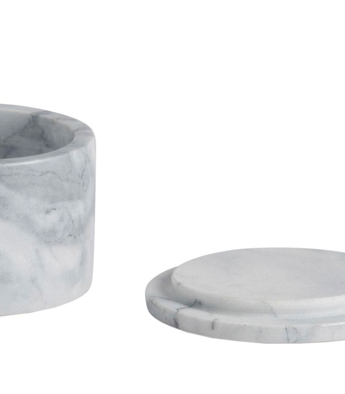 Wadiga Boîte Salle De Bain En Marbre Blanc 12.5x12.5x6cm