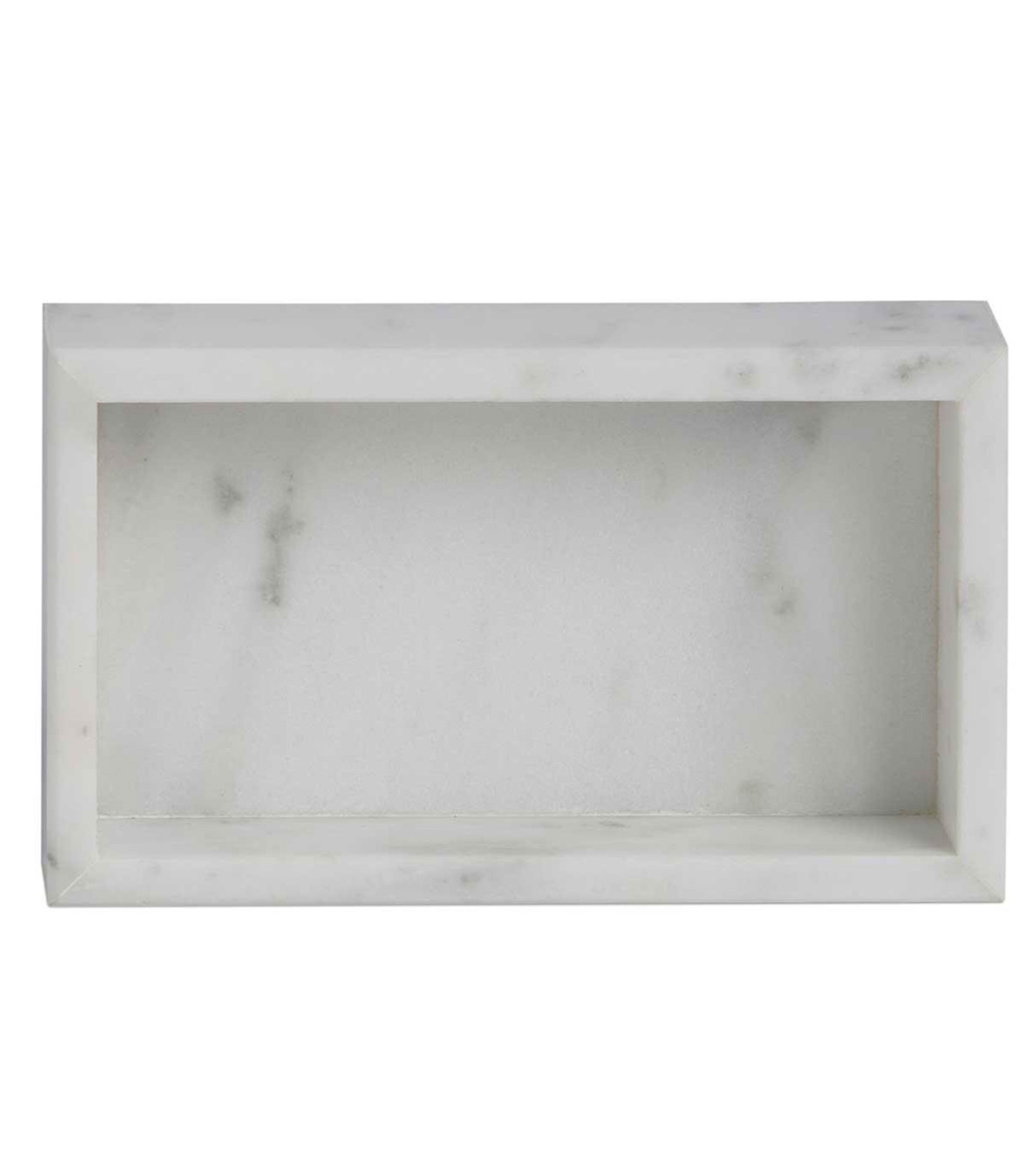 Wadiga Boîte Salle De Bain En Marbre Blanc 20x12x6cm